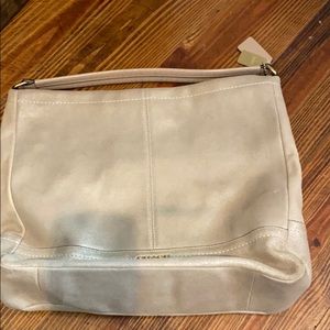 Coach gold metallic shoulder purse